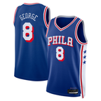 Kooe P.76ers #8 Paul George Royal 2024 Offseason Addition Swingman Jerseys