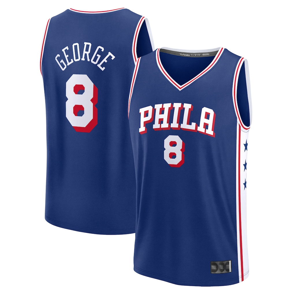 Kooe P.76ers #8 Paul George Royal Fast Break Replica Player Jerseys - Icon Edition
