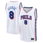 Kooe P.76ers #8 Paul George White Fast Break Replica Player Jerseys