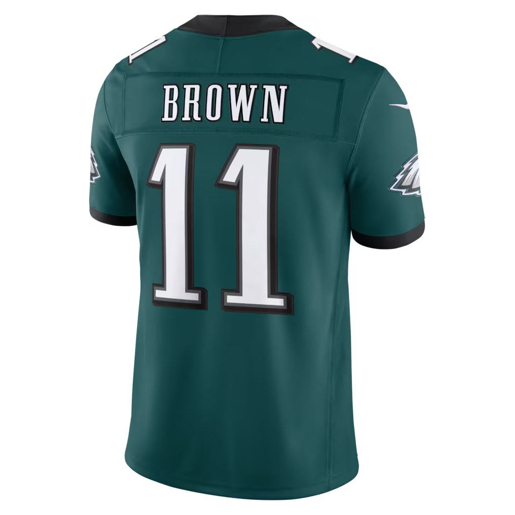Kooe P.Eagles #11 A.J. Brown Midnight Green Team Vapor F.U.S.E. Stitched Limited Jerseys