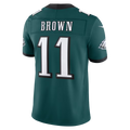 Kooe P.Eagles #11 A.J. Brown Midnight Green Team Vapor F.U.S.E. Stitched Limited Jerseys