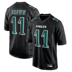 Kooe P.Eagles #11 A.J. Brown Player Black Fashion Game Stitched Jerseys