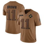 Kooe P.Eagles #11 A.J. Brown Player Brown Salute To Service Limited Stitched Jerseys