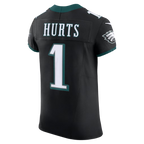 KooeP.Eagles #1 Jalen Hurts Black Alternate Vapor F.U.S.E. Elite Stitched Jerseys