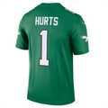 Kooe P.Eagles #1 Jalen Hurts Green Alternate Legend Player Stitched American Stitched Jersey