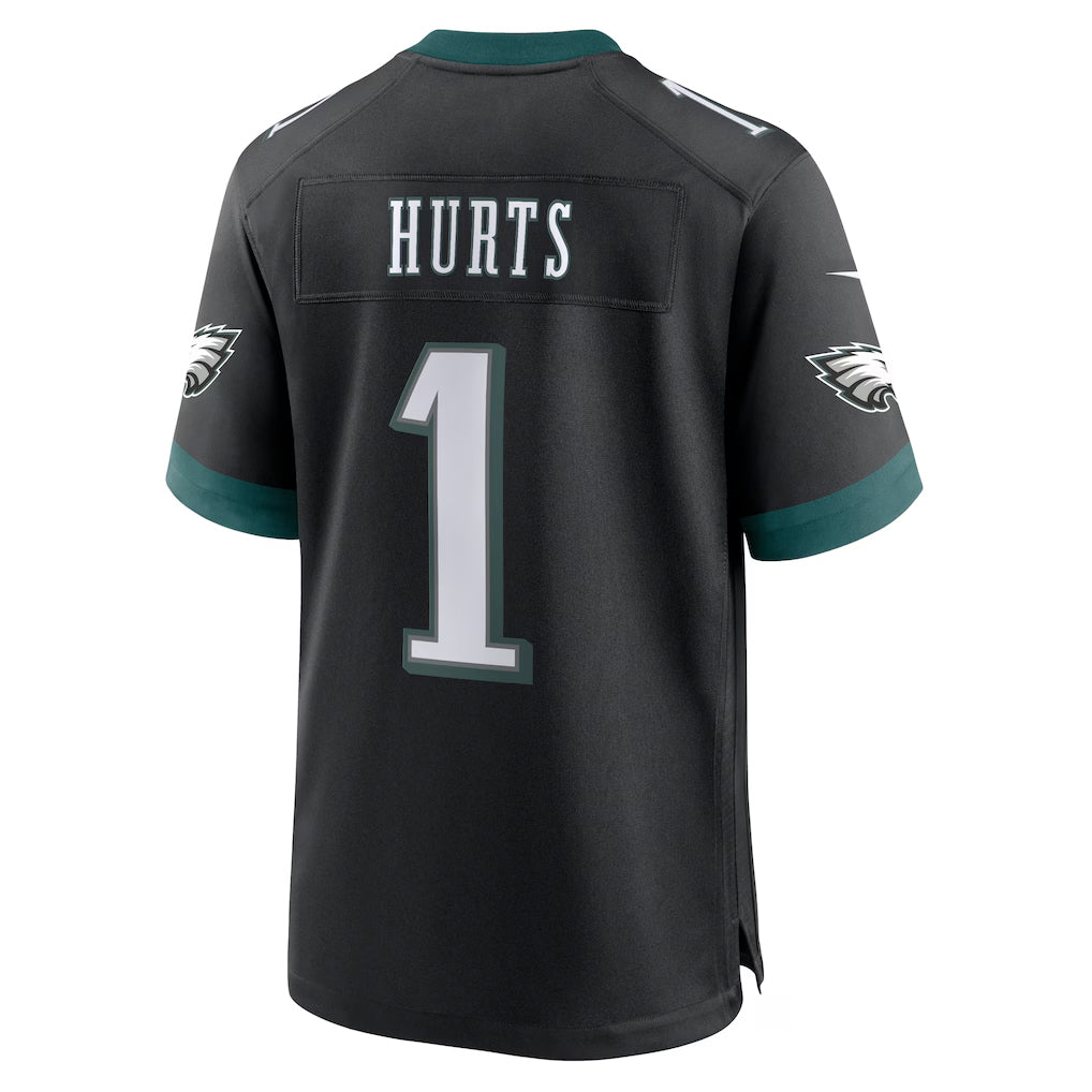 Kooe P.Eagles #1 Jalen Hurts Player Black Home Game Stitched Jerseys