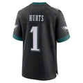 Kooe P.Eagles #1 Jalen Hurts Player Black Home Game Stitched Jerseys
