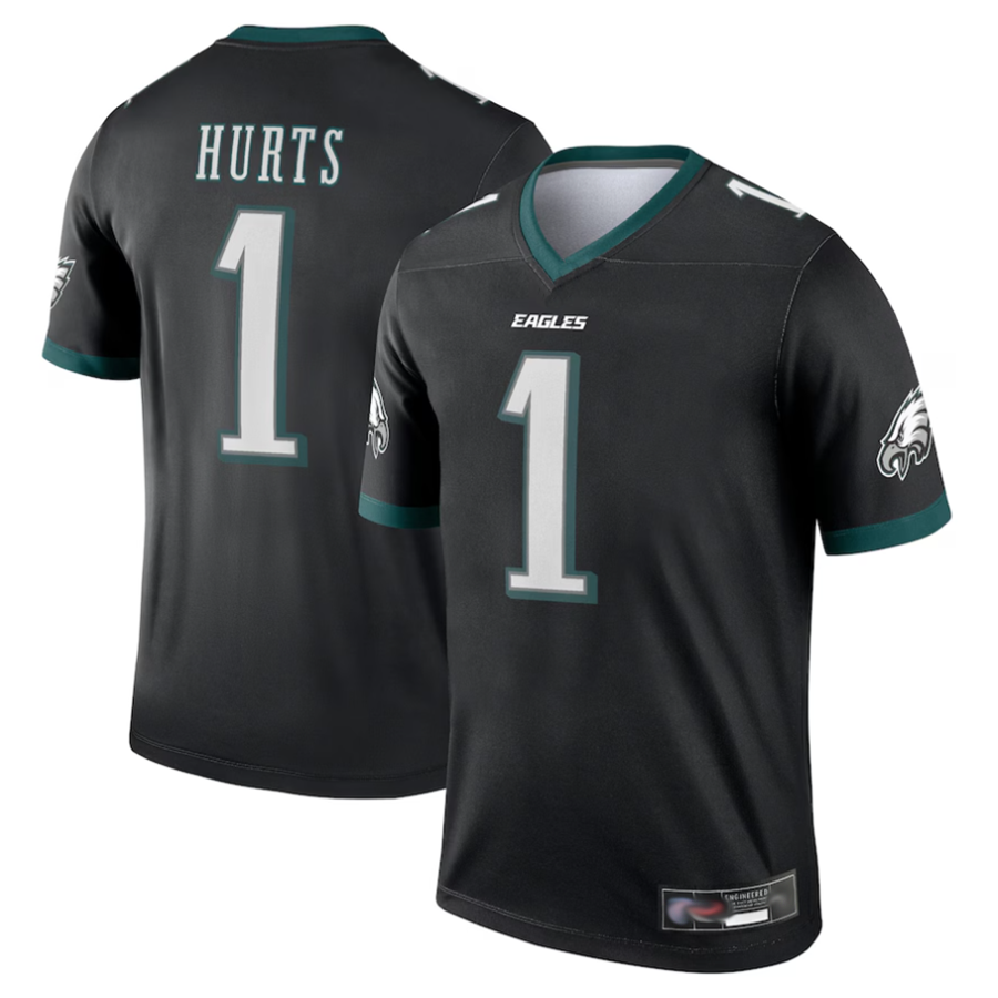Kooe P.Eagles #1 Jalen Hurts Player Black Legend Stitched Jerseys