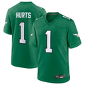 Kooe P.Eagles #1 Jalen Hurts Player Kelly Green Game Stitched Jerseys