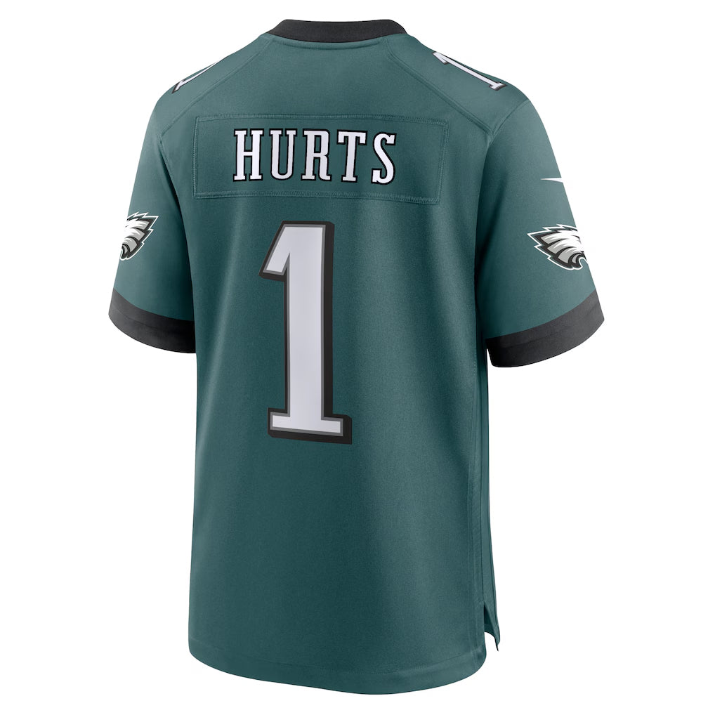 Kooe P.Eagles #1 Jalen Hurts Player Midnight Green Home Game Stitched Jerseys