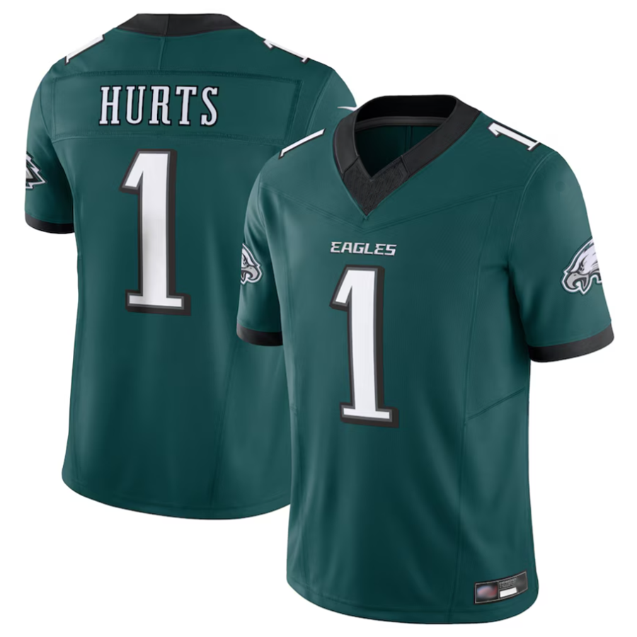 Kooe P.Eagles #1 Jalen Hurts Player Midnight Green Vapor F.U.S.E. Limited Stitched Jerseys