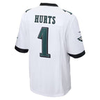 Kooe P.Eagles #1 Jalen Hurts Player White Game Stitched Jersey