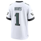 Kooe P.Eagles #1 Jalen Hurts Player White Home Game Stitched Jerseys