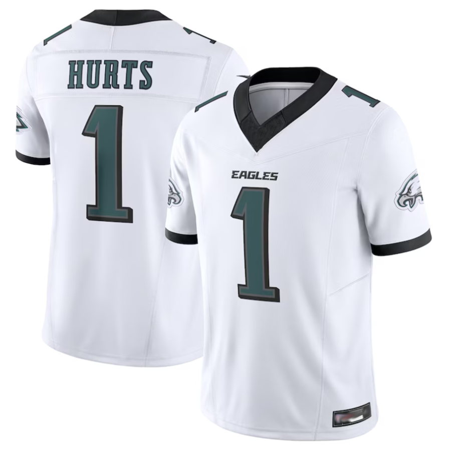 Kooe P.Eagles #1 Jalen Hurts Player White Vapor F.U.S.E. Limited Stitched Jerseys