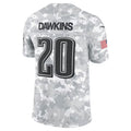 Kooe P.Eagles #20 Brian Dawkins Arctic Camo 2024 Salute to Service Retired Player Limited Stitched Jerseys