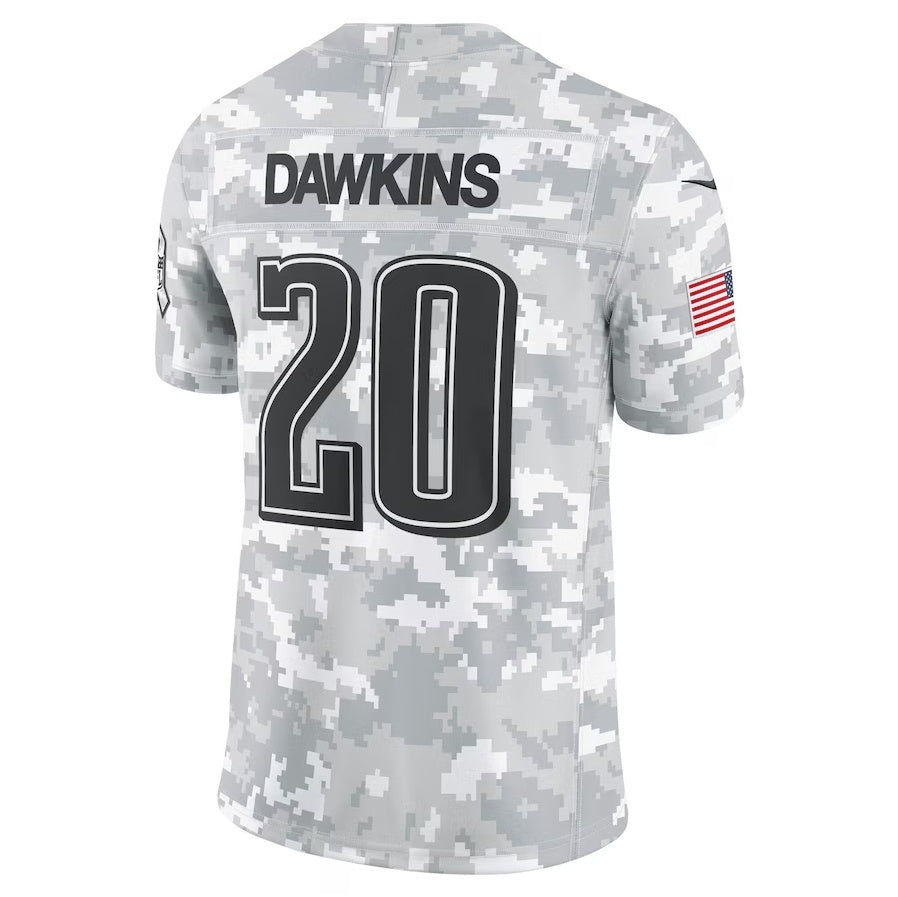 Kooe P.Eagles #20 Brian Dawkins Arctic Camo 2024 Salute to Service Retired Player Limited Stitched Jerseys