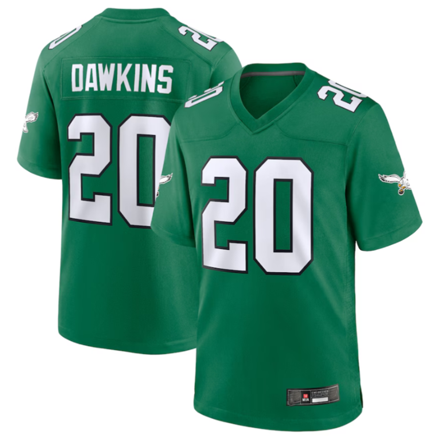 Kooe P.Eagles #20 Brian Dawkins Green Alternate Retired Player Game Stitched American Stitched Jerseys