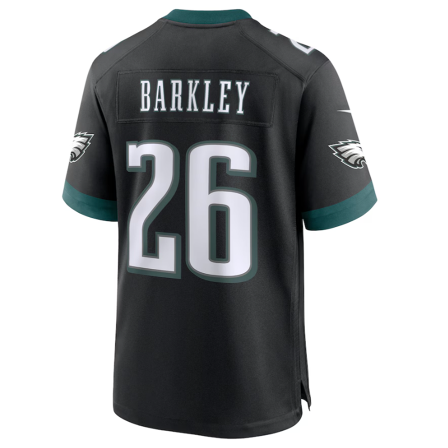 Kooe P.Eagles #26 Saquon Barkley Black Alternate Game Jersey Stitched American Stitched Jersey
