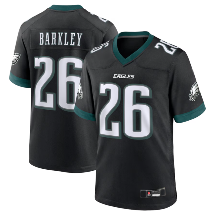 Kooe P.Eagles #26 Saquon Barkley Black Alternate Game Stitched American Stitched Jerseys