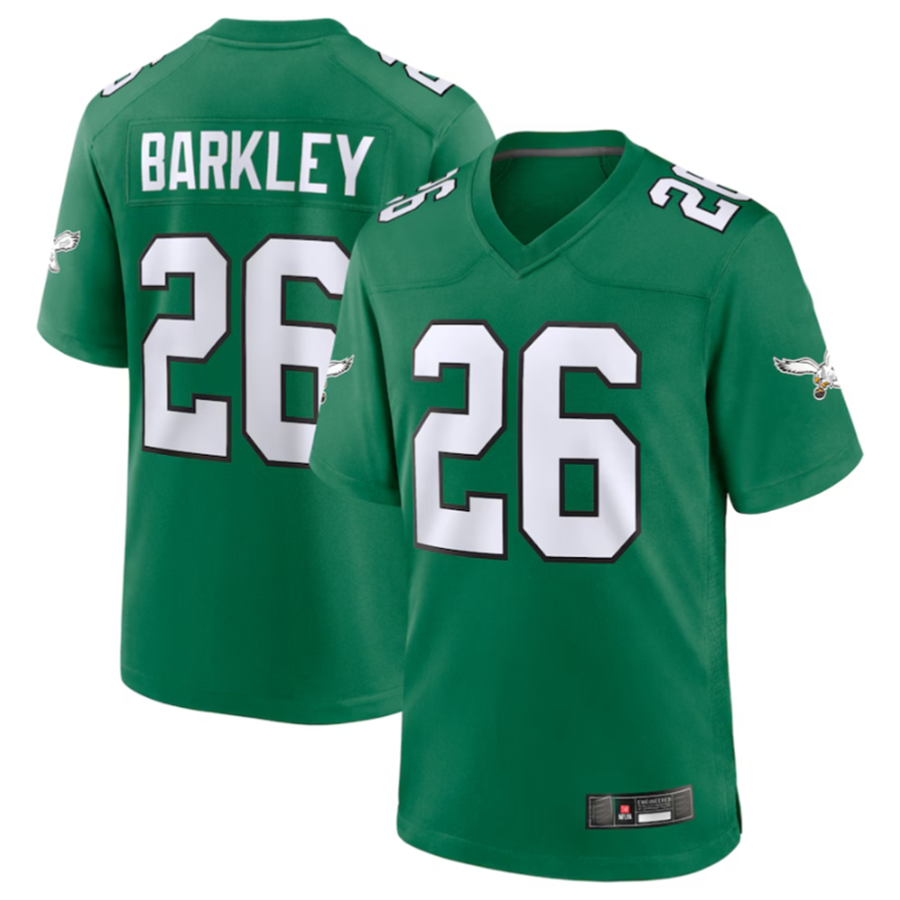 Kooe P.Eagles #26 Saquon Barkley Green Alternate Game Stitched American Stitched Jerseys