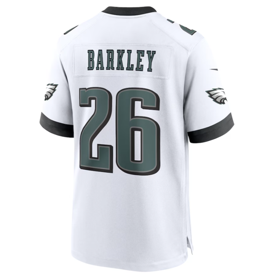 Kooe P.Eagles #26 Saquon Barkley Midnight White Game Player Jersey Stitched American Stitched Jersey