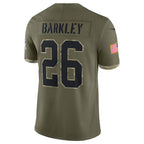 Kooe P.Eagles #26 Saquon Barkley Player Salute To Service Olive Stitched Jerseys