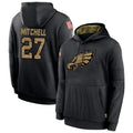 Kooe P.Eagles #27 Quinyon Mitchell Player Black Military Hoodie Game Stitched Jerseys