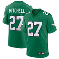 Kooe P.Eagles #27 Quinyon Mitchell Player Kelly Green Replica Game Stitched Jerseys