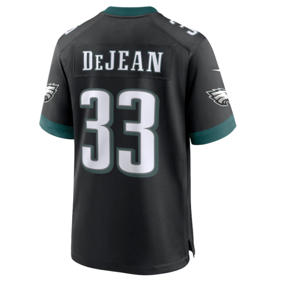 Kooe P.Eagles #33 Cooper DeJean Black 2024 Draft Alternate Player Game Jersey Stitched American Stitched Jersey