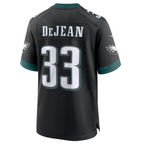 Kooe P.Eagles #33 Cooper DeJean Black 2024 Draft Alternate Player Game Jersey Stitched American Stitched Jersey