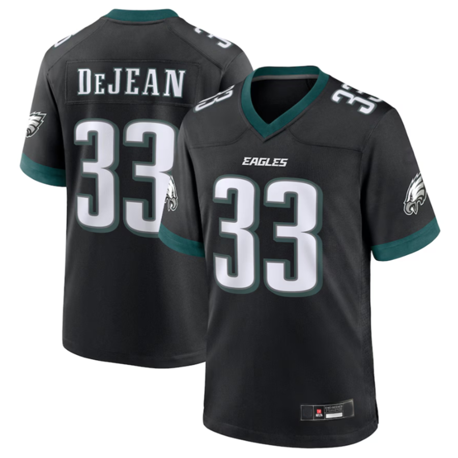 Kooe P.Eagles #33 Cooper DeJean Black 2024 Draft Alternate Player Game Stitched American Stitched Jerseys