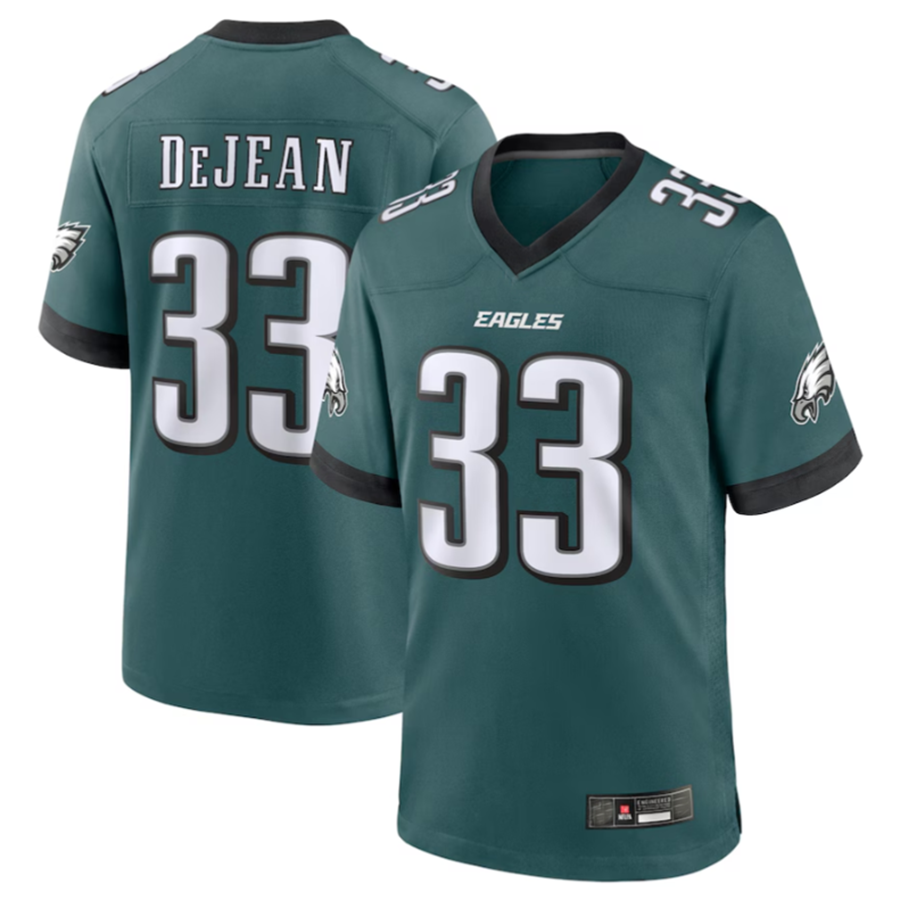 Kooe P.Eagles #33 Cooper DeJean Green 2024 Draft Alternate Player Game Stitched American Stitched Jerseys
