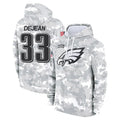 Kooe P.Eagles #33 Cooper DeJean Player Military Hoodie Arctic Camo Salute To Service Stitched Jerseys