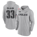 Kooe P.Eagles #33 Cooper DeJean Player Military Hoodie Gray Salute To Service Stitched Jerseys