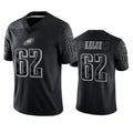 Kooe P.Eagles #62 Jason Kelce Player Black REFLECTIVE Limited Stitched Jerseys