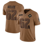 Kooe P.Eagles #62 Jason Kelce Player Brown Salute To Service Limited Stitched Jerseys
