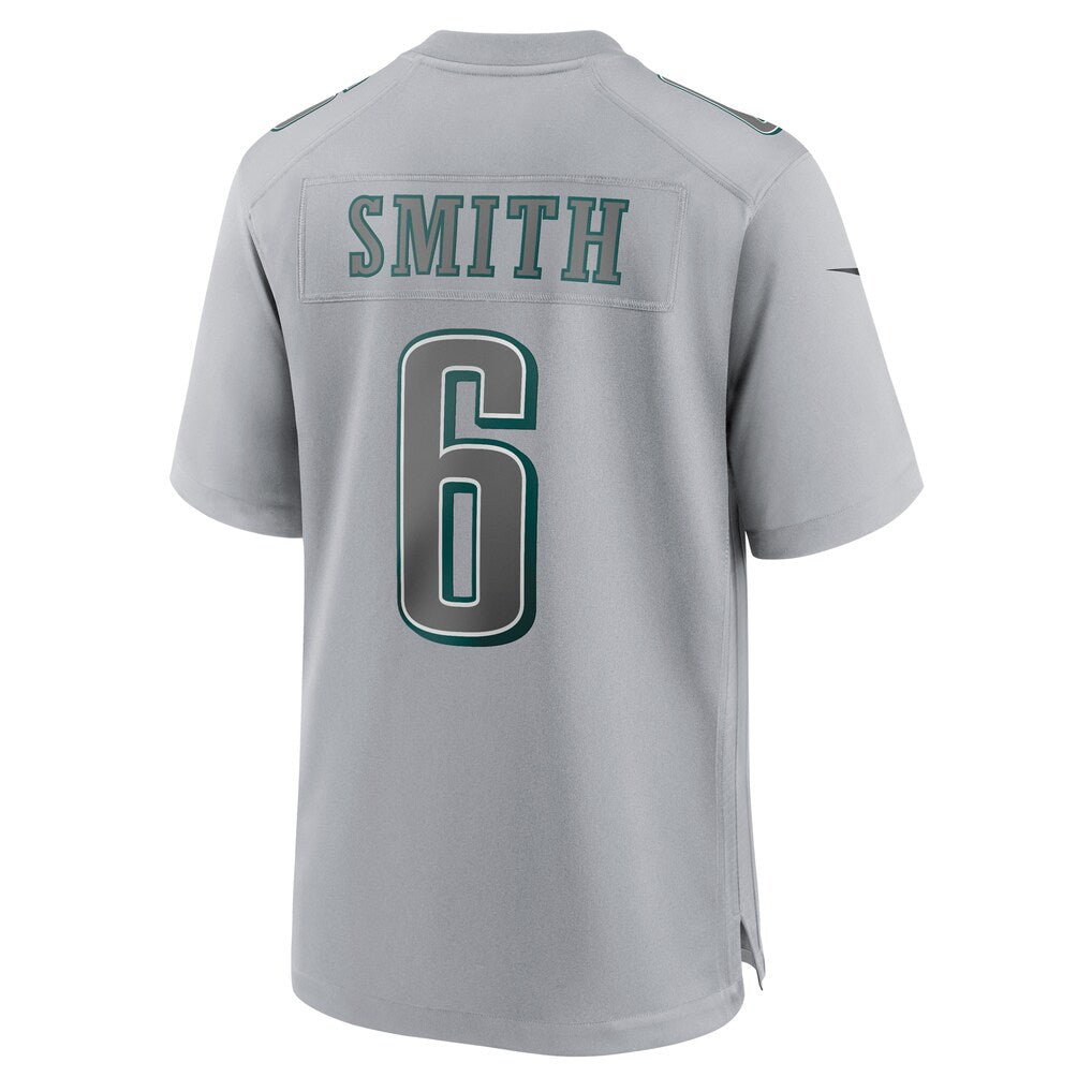 Kooe P.Eagles #6 DeVonta Smith Gray Atmosphere Fashion Game Stitched Jerseys