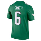 Kooe P.Eagles #6 DeVonta Smith Kelly Green Legend Player Performance Top Stitched Jerseys