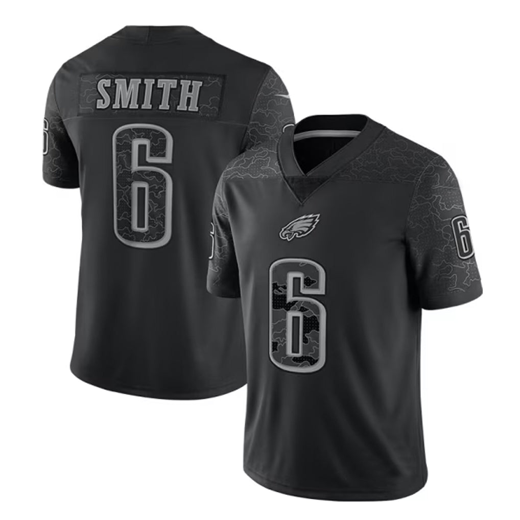 Kooe P.Eagles #6 DeVonta Smith Player Black REFLECTIVE Limited Stitched Jerseys