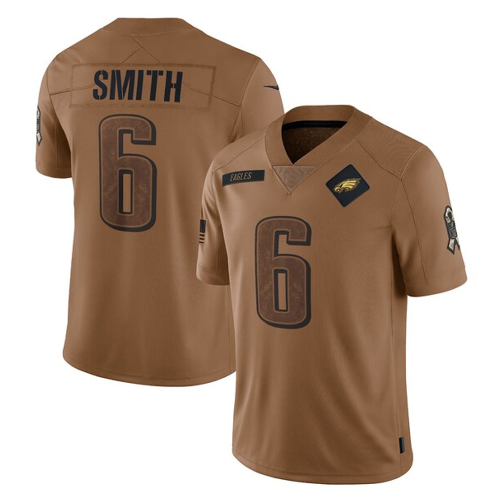 Kooe P.Eagles #6 DeVonta Smith Player Brown Salute To Service Limited Stitched Jerseys