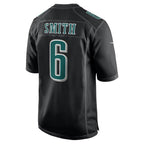 Kooe P.Eagles #6 DeVonta Smith Player Carbon Black Fashion Game Stitched Jerseys