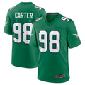 Kooe P.Eagles #98 Jalen Carter Green Alternate Game Jersey Stitched American Stitched Jersey