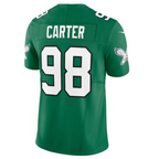 Kooe P.Eagles #98 Jalen Carter Green Alternate Vapor F.U.S.E. Limited Jersey Stitched American Stitched Jersey