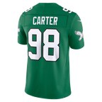 Kooe P.Eagles #98 Jalen Carter Kelly Green Alternate Vapor F.U.S.E. Stitched Limited Jerseys