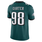 Kooe P.Eagles #98  Jalen Carter Midnight Green Team Vapor F.U.S.E. Stitched Limited Jerseys