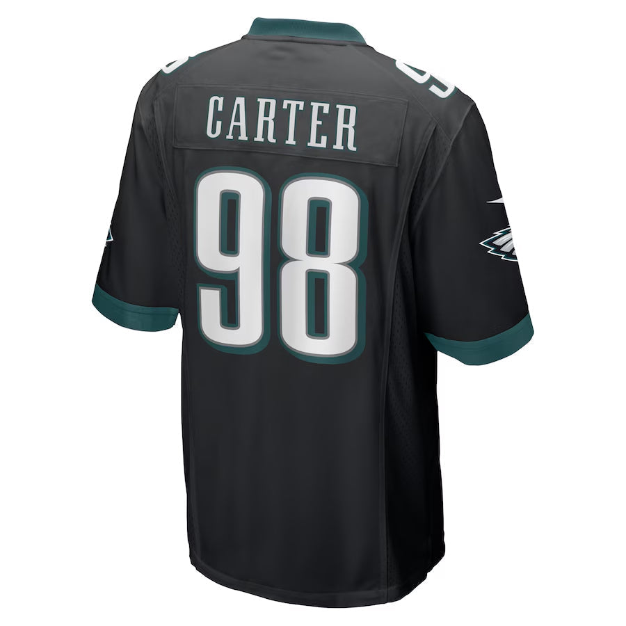 Kooe P.Eagles #98 Jalen Carter Player Black Alternate Game Stitched Jerseys