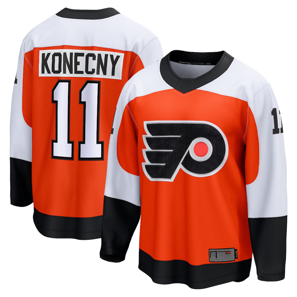 Kooe P.Flyers #11 Travis Konecny Orange Home Breakaway Jerseys