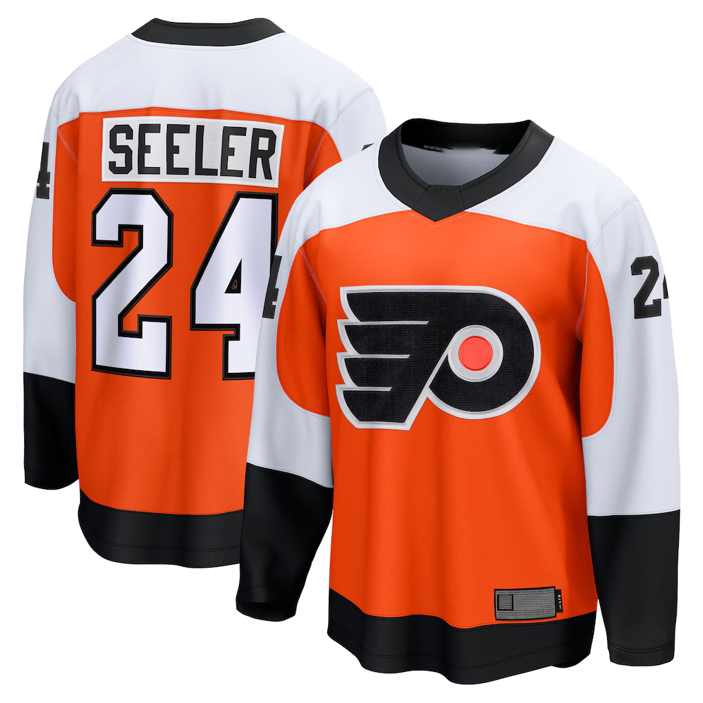 Kooe P.Flyers #24 Nick Seeler Orange Home Practice Jerseys