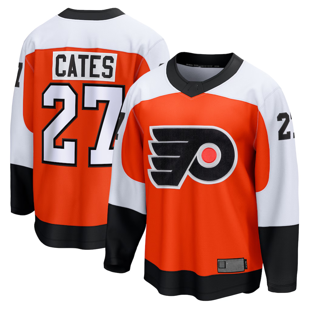 Kooe P.Flyers #27 Noah Cates Orange Home Breakaway Jerseys