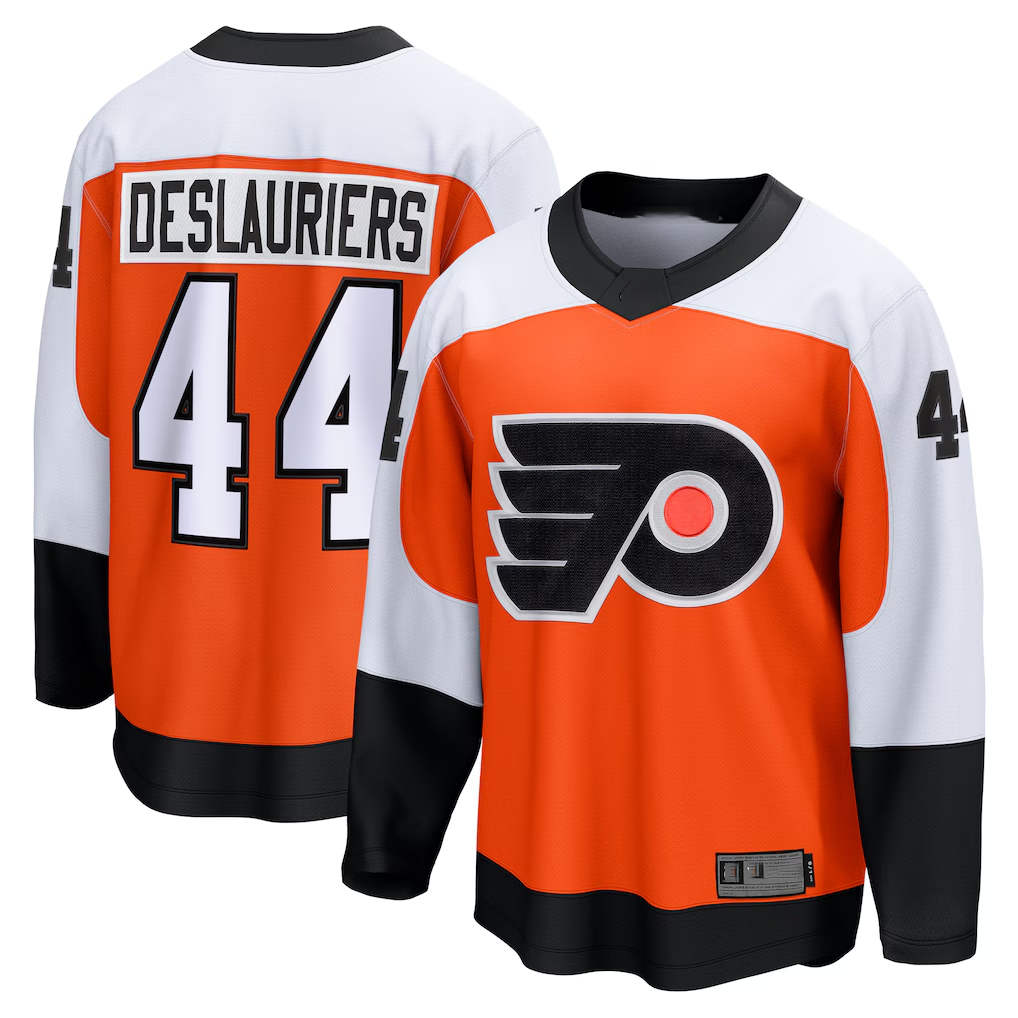 Kooe P.Flyers #44 Nicolas Deslauriers Orange Home Premier Breakaway Player Jerseys